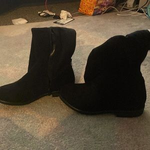 Girls knee high black boots